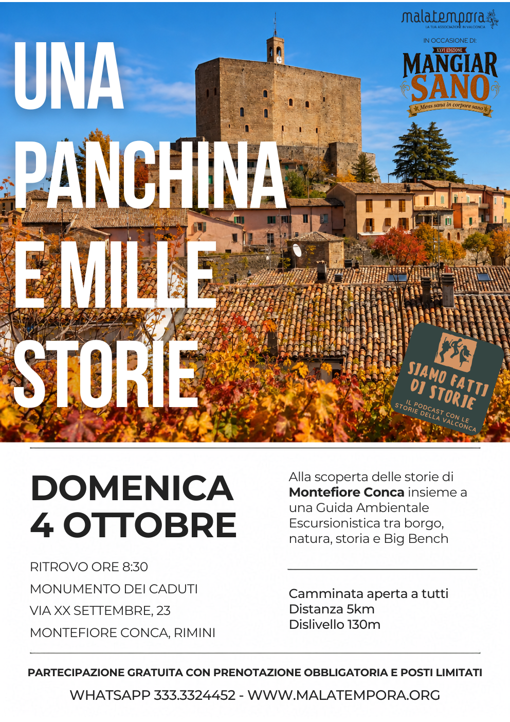 camminata mangiarsano montefiore conca 2026